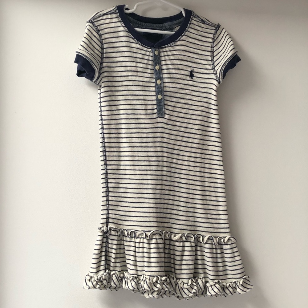 Ralph Lauren Ruffle Stripe Dress